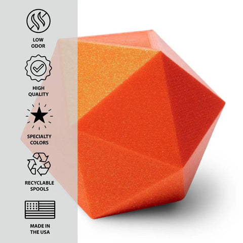 Premium 3D Printer PLA Filament 1.75 Mm Tangerine Orange Metallic Gold Shifter That Prints Like A Dream Delivers A Next Level Smooth Roll And Gives Your Creations A Killer Real Metal Finish Every Time 500 Gram Spool