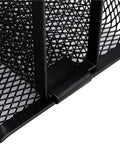 Close-up of metal wire frame of Durable Home Office Mail Sorter And File Organizer Tray Set for letters and documents.