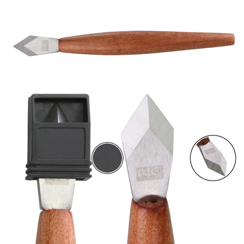 Top Shelf Marking Knife For Serious Woodworking, High Speed Steel Double Bevel Blade On Solid Rose Wood Handle, Reliable Chisel And Saw Layout Gauge With Tight Safety Sheath, Seriously Sharp Job Site Essential.