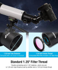 Canon EOS T Ring And 1.25 Inch Telescope Adapter Kit With M42x0.75 Male Thread T2 Ring To 1.25 Inch Photo Adapter for DSLR