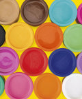 Ultimate Super Bulk Haul Of Non Toxic Modeling Compound 36 Bright Shades 3 Oz Tin Cans in colorful round tins.
