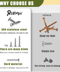 Comparison of 200 Piece Stainless Steel Wood And Sheet Metal Screws Set with alternative screws highlighting durability and variety.