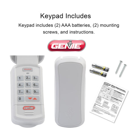 Wireless Keyless Garage Door Keypad With PIN Access For Easy Secure Entry Intellicode Compatible, contents shown