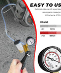 Handheld Vacuum Pump Brake Bleeder Kit With Gauge Adapters For Cars Trucks Motorcycles One Person Fluid Extraction in use.