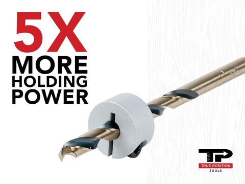 Stop Collar Set For Drill Bits With Depth Stop, 8 Piece Kit In Sizes 1/2, 7/16, 3/8, 5/16, 1/4, 7/32, 3/16, 1/8 Inches Aluminum Split Ring