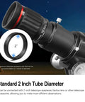 2 Inch Telescope Eyepiece Parfocal Rings Set Of Two All Aluminum Universal Eyepiece Rings For Quick Focus And No-Hassle Swapping shown on telescope