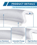 Close-up of 40 Feet Door Weather Stripping Roll With V Shaped Q Foam Kerf Seal showing tear-resistant PVC flange and foam details