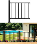 Top Shelf Deck Railing Kit For Patios And Balconies With Post 36 Inch Height And 3 Feet Wide durable aluminum guardrail around pool