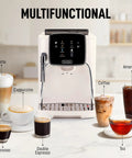 Automatic Espresso Machine With Built In Grinder And Touch Panel For Barista Quality Coffee At Home Milk Frothing Steam Wand