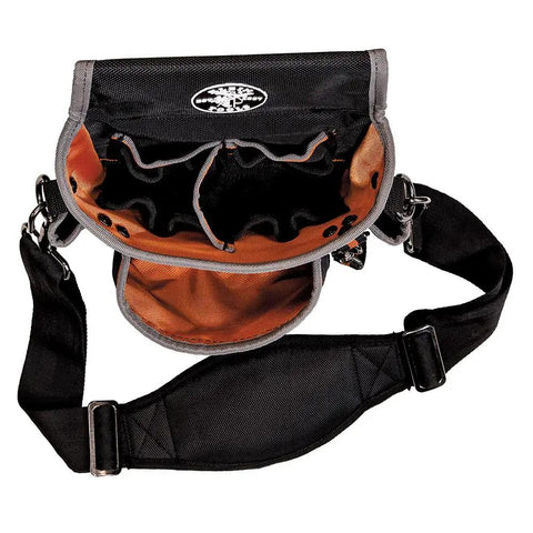 Tradesman Pro Tool Pouch With Padded Shoulder Strap And Reinforced Bottoms 15 Pocket Tool Organizer With Open Top View