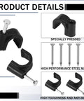 100 Pack Drip Irrigation Tubing Mounting Clips For One Quarter Inch And Three Eighths Inch Tubing Keep Garden Lines Secure And Leak Free No Fuss Easy To Install with steel nails shown in detail