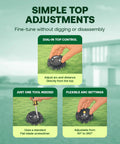 Top adjustment steps for 5000 Rotor Sprinkler Heads 4 Pack For Lawn Irrigation, Adjustable 40 To 360 Degree Arc, Heavy Duty Retract Spring.