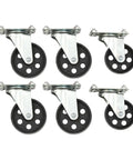 Heavy Duty Folding Engine Hoist Crane With Six Durable Caster Wheels And Adjustable Hydraulic Lift showing six durable caster wheels.