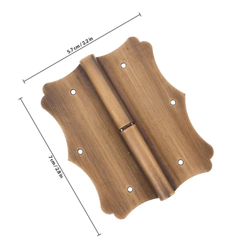 Copper Heavy Duty Window And Door Hinge With Vintage Decorative Edges 7cm x 5.7cm, rust resistant and ultra durable
