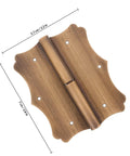 Copper Retro Door Hinges With Decorative Edges For Doors And Windows Heavy Duty Old School Vintage Style Hinges, 7cm x 5.7cm