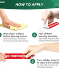How to apply Must Have 10 Pack Fire Extinguisher Inside Signs 10 By 2 Inches Self Adhesive Waterproof Vinyl White On Red Fire Safety Stickers For Vehicles Boats Gear And Warehouses.