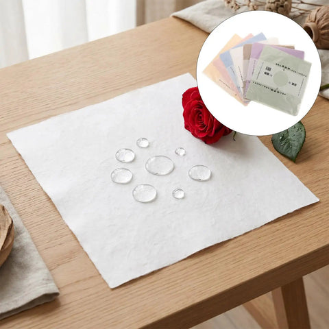 Waterproof Bouquet Wrapping Paper 266 Sheets With Easy Pullout Tissue and moisture barrier, fine surface, red rose on wood table