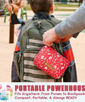 Family Friendly First Aid Kit With 200 Essentials For Kids, Travel Ready In A Compact Storage Bag held beside a backpack