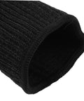 Close-up of black knitted cuff of Ready For The Grind Heavy Duty Gardening Arm Sleeves Cut Resistant And Abrasion Proof.