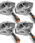 Right Angle Corner Clamp 4 Pack With Single Handle, 90 Degree Aluminum Alloy Pro-Grade Woodworking Clamps