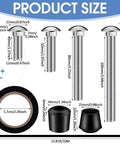 Solid Color Guard Weight Anchor Kit With Heavy Duty Flag Pole Caps And Non Slip Tape For Honor Guard Season, product size guide.