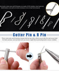 254 Piece Mixed Lynch And Clevis Pins Set With 5 Styles Of Pin Fasteners for Mechanics and Lawn Mowers in use with tools