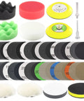 All In One 144Pc 3 Inch Sanding Disc Drill Polishing Kit With Wet Sandpaper Headlight Restoration Grit Range 60 To 10000 Hook And Loop Backing Pad Set for car, wood, metal, glass, resin, epoxy application.