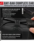 RB2197 Square Polarized Sunglasses For Men And Women Dope Unisex Everyday Wear Ideal For Formal And Casual Looks Durable Square Frame Includes Official Eyewear Kit with cleaning cloth, spray, and case.