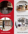 20 Pack Heavy Duty No Drill Adhesive Shelf Brackets Clear Waterproof Wall Mounts for bookshelves and storage shelves