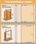 Diagram of heavy duty pivot hinge for wood doors with 360 degree rotation and invisible concealed pivot door hardware.