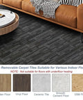 Heavy Duty Commercial Carpet Tiles 24 By 24 Inches Grippy Non Slip Square Floor Tiles installed in living room