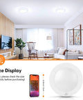 No Fuss Motion Sensor LED Ceiling Light Kit 15W 100W Equivalent 1200LM Three Color Temperatures 3000K 4000K 5000K installation