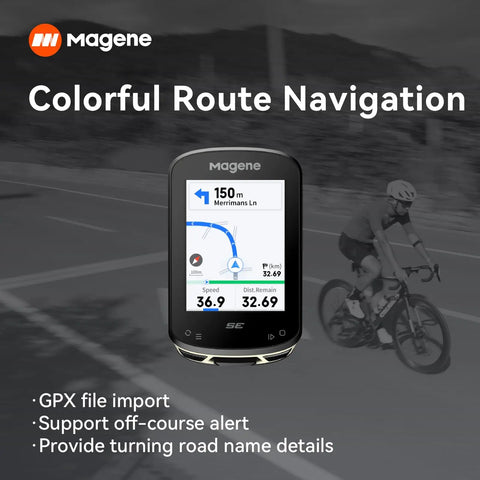 Wireless GPS Bike Computer With 2.4 Inch Color Screen Route Navigation Bluetooth And WiFi Ultra Fast 5 Second Positioning