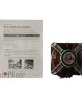 Dryer Drive Motor Kit WE17X22217 with Wiring Harness and Install Guide beside motor, enhancing dryer efficiency.