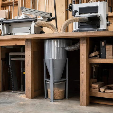 Heavy Duty Industrial Dust Collector System For Workshop Metal Shavings And Manufacturing Plants Built Tough As Nails For Slick Clean Air Filtration and shop dust removal.