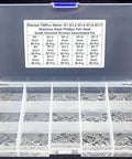 750-Piece Bulk Metric M1 To M1.7 Stainless Steel Phillips Pan Head Small Machine Screws Kit in open storage case