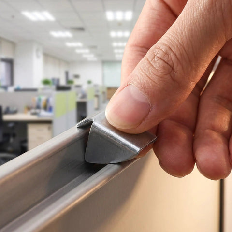 Installing 30 Piece Cabinet Pilaster Clips And Shelf Pegs Set For Metal Brackets Durable Iron Office Desk Hardware