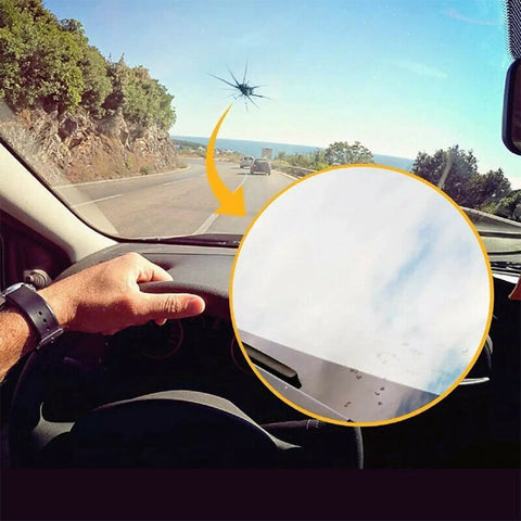 5 Pack Windshield Chip Repair Kit Quick Fix With Glass Repair Resin Liquid For Auto Glass in use on minor windshield cracks