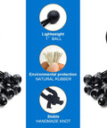 9 Inch Ball Bungee Cords Heavy Duty Tie Down Kit with nylon balls, eco-friendly rubber, and handmade knot features