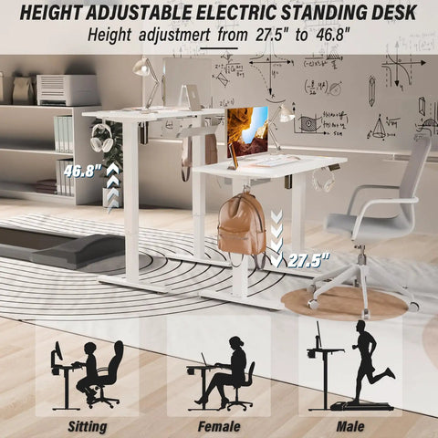 Dope Electric Sit Stand Desk With Smooth Lift 35 By 20 Inch Height Adjustable Standing Desk For Home Office