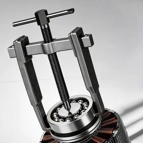 Two Jaw Adjustable Gear Puller for Bearings and Pulleys, Beefy Heavy Duty Separator Tool, Carbon Steel, 5 Inch Jaw Span