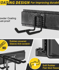 Close-up of Heavy Duty 48 Inch Wall Mount Garage Tool Organizer with adjustable hanging hooks and coating design