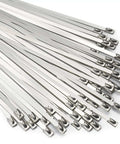 304 Stainless Steel Zip Ties 11.8 Inch Heavy Duty Built To Last Self Locking Cable Ties Multi Purpose 100 Pack