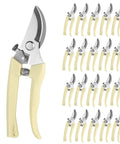 20 Piece Pruning Shears For Gardening Set With Durable Stainless Steel Blades And Comfortable PP Handles visible from the side
