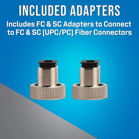 Power Meter For PON Fiber Networks, Measures 1310 1490 1550 nm Simultaneously, Includes FC SC Adapters
