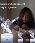 Cool 3D Illusion Night Light For Kids With 16 Color Options And Remote Control Bedside Lamp For Boys And Girls Spider-Man design