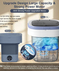 Super Ultra Compact Portable Mini Washing Machine With Rapid Spin Basket, Absolute Game Changer For Cramped Dorm Rooms And Rv Cabins, 12L capacity.