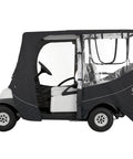 Deluxe Four Person Golf Cart Enclosure In Black With Clear Windows For Yamaha Club Car EZ Go Weatherproof Roof Cover Gardelle Fabric