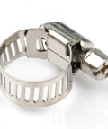 Stainless steel hose clamp with adjustable 10–16 mm inner diameter; pack of 4.