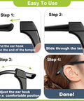 Step-by-step guide for attaching No Slip Eyeglass Ear Grips Hook Set, 20 Pairs Silicone Temple Tips Sleeve Holders on glasses